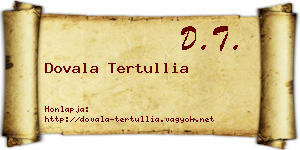 Dovala Tertullia névjegykártya